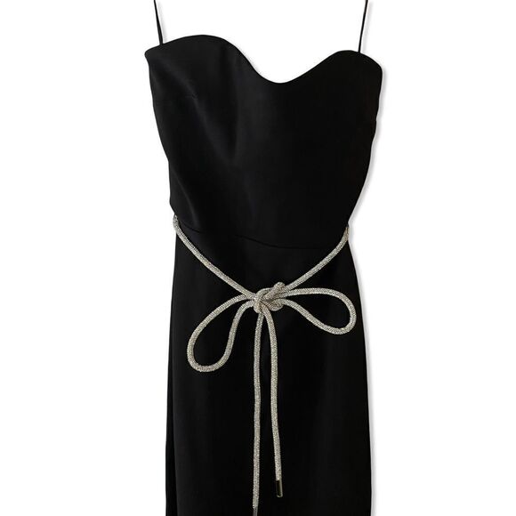 NBD Camille midi dress crystal rope belt strapless cocktail wedding Revolve XS - Picture 6 of 13